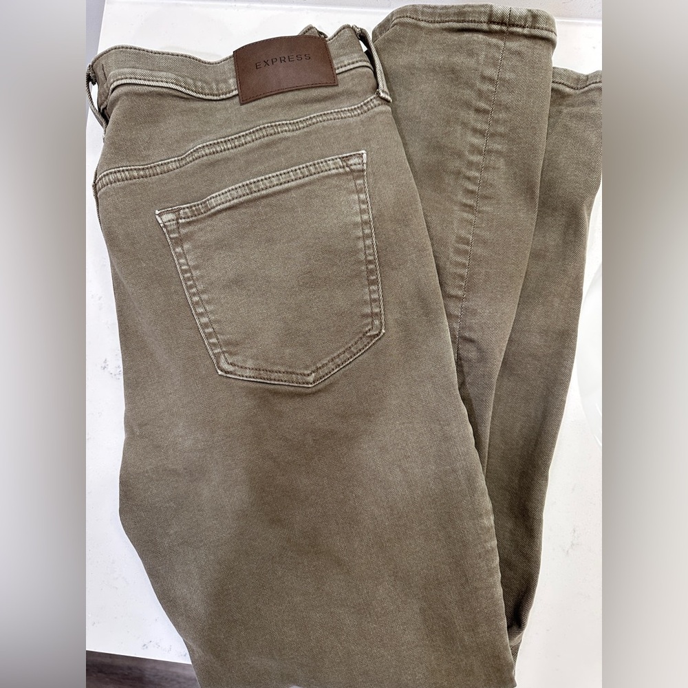 Express Men's Skinny Jeans - Khaki